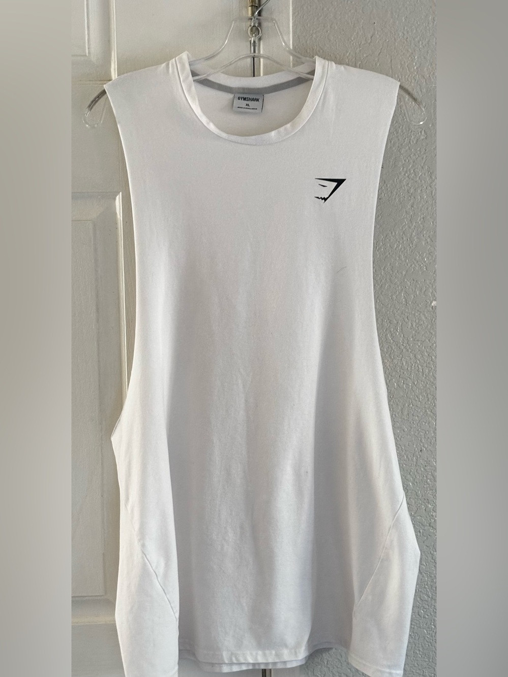 Mens Gymshark White Tank Size XL